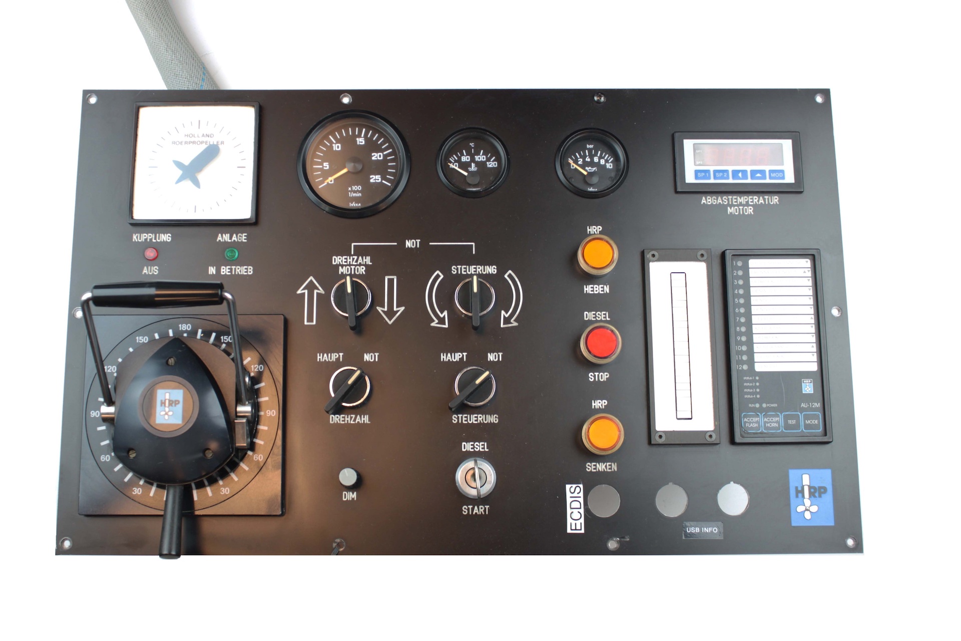 Paneel Stuurhut Inclusief 1 Stuurhendel - Panel Steuerhaus HRP - Panel wheelhouse HRP - Holland Roerpropeller spare parts