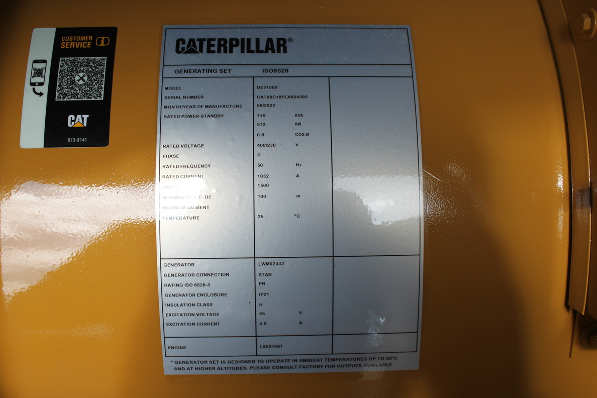 CAT - Generating set - 715kvA