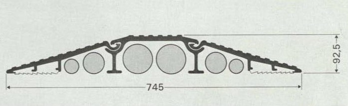 Oprijplaat Slangenbruggen Kabelgoten Aluminium 10