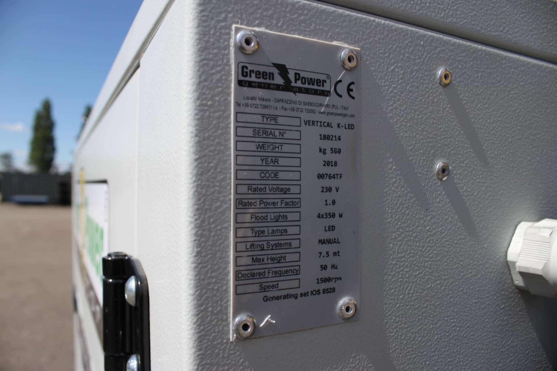 Generator Mobile Light Tower Green Power